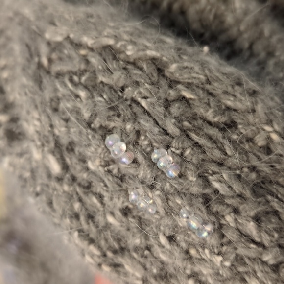 Sigrid Olsen Hand Knitted Silk Mix Button Down Granny'sCore Embellished Cardigan - Picture 10 of 10